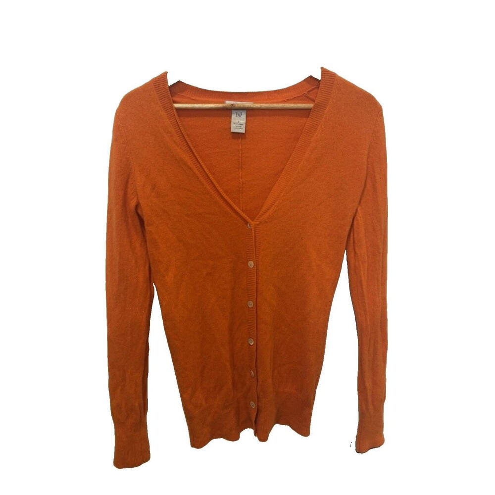 GAP Merino Wool Cardigan Sweater Open Front Oatmeal Knit Long Sleeve New Size S